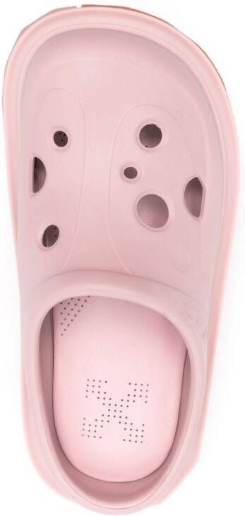 Off-White Sponge perforated clogs Pink