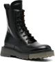 Off-White sponge-sole leather combat boots Black - Thumbnail 2