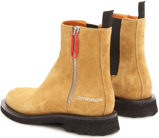Off-White Spongesole suede ankle boots Brown