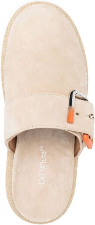 Off-White Spongesole suede clogs Neutrals