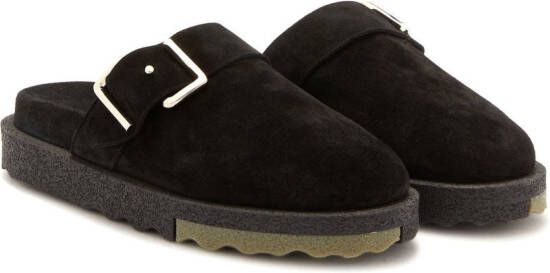 Off-White Spongesole suede slippers Black