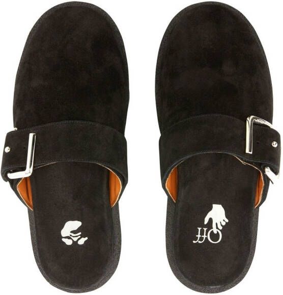 Off-White Spongesole suede slippers Black