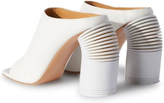 Off-White spring leather mules