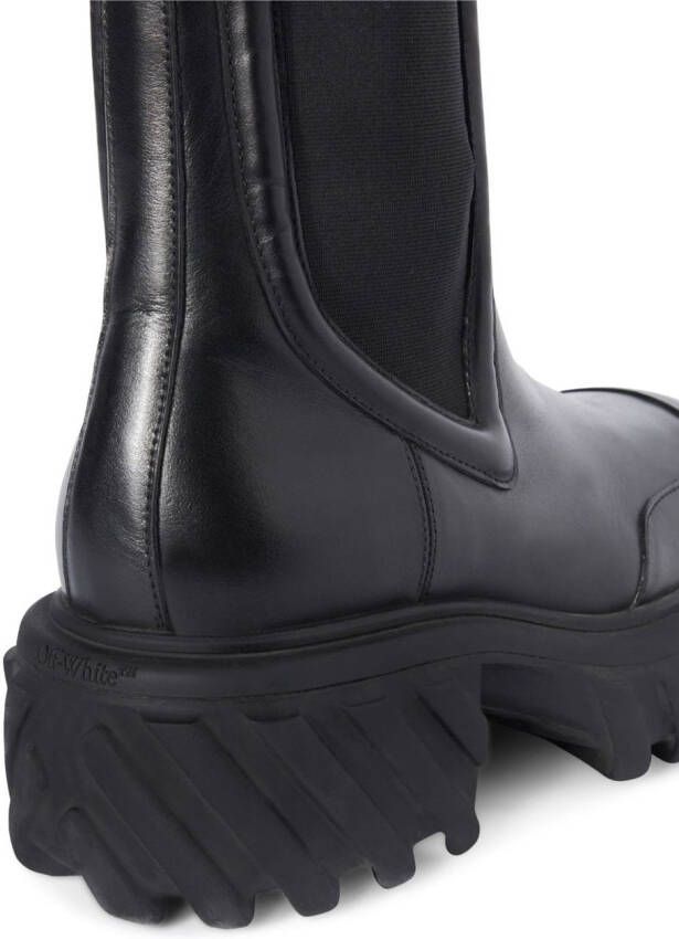 Off-White Tractor Motor leather boots Black