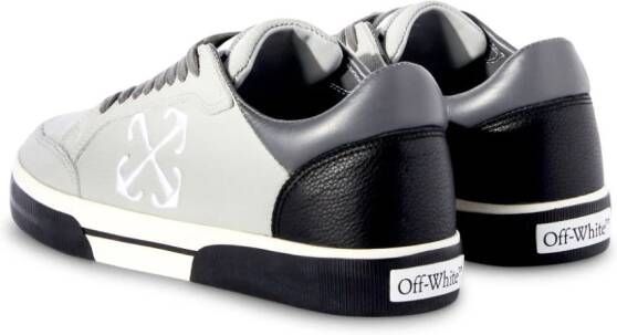 Off-White Vulcanized colour-block leather sneakers Grey
