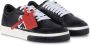 Off-White Vulcanized contrasting-tag leather sneakers Black - Thumbnail 2