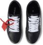 Off-White Vulcanized contrasting-tag leather sneakers Black - Thumbnail 4
