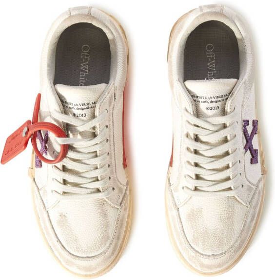 Off-White Vulcanized distressed low-top sneakers