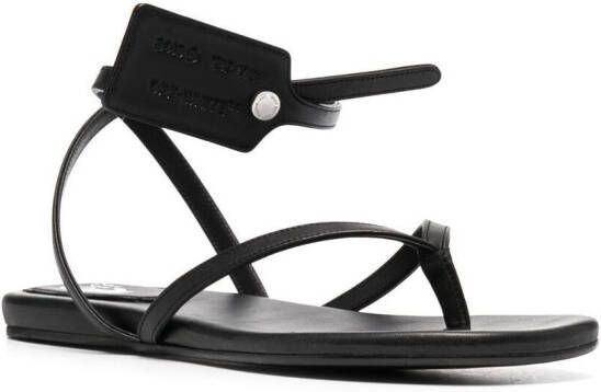 Off-White Zip Tie leather sandals Black