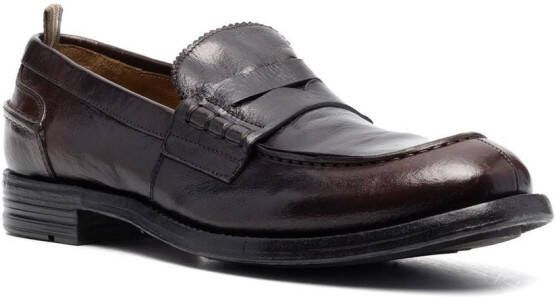 Officine Creative 25mm slip-on leather loafers Brown