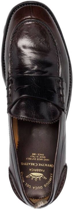 Officine Creative 25mm slip-on leather loafers Brown