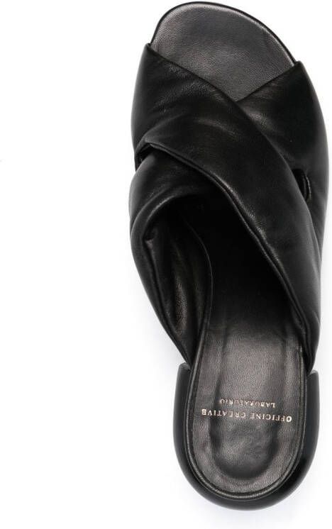 Officine Creative 65mm open-toe leather mules Black