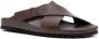 Officine Creative Agora crossed-strap leather slides Brown - Thumbnail 2