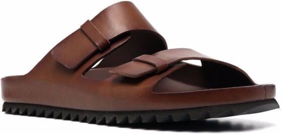 Officine Creative Agora double strap sandals Brown