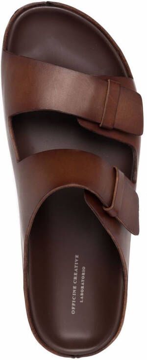 Officine Creative Agora double strap sandals Brown