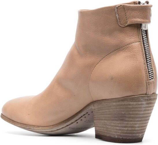 Officine Creative almond-toe calf-leather boots Neutrals