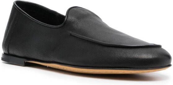 Officine Creative almond-toe leather loafers Black