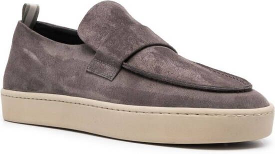 Officine Creative almond-toe leather loafers Grey