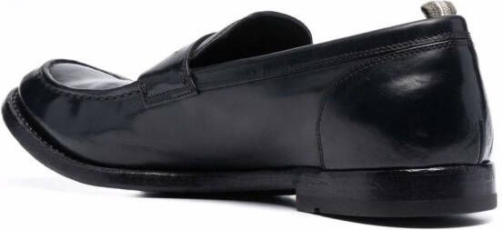 Officine Creative Anatomia leather penny loafers Black