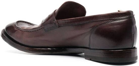 Officine Creative Anatomia leather penny loafers Red