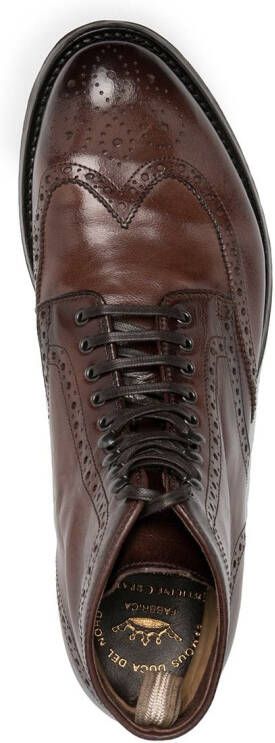 Officine Creative ankle lace-up boots Brown