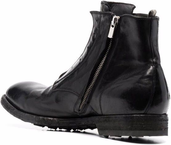 Officine Creative arbus leather boots Black