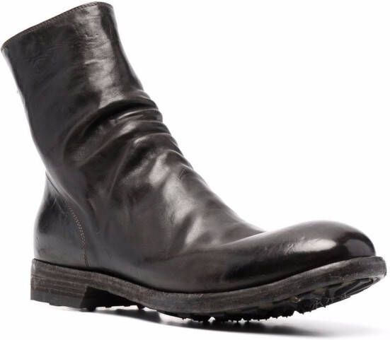Officine Creative arbus zipped-leather boots Brown