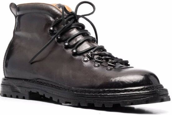 Officine Creative arctic leather lace-up boots Grey