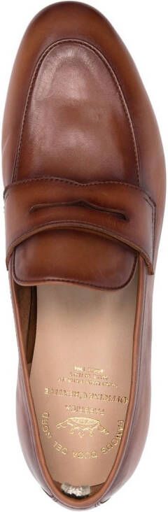 Officine Creative Barona penny-slot leather loafers Brown