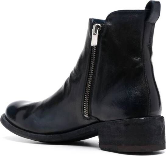 Officine Creative block-heel leather boots Black
