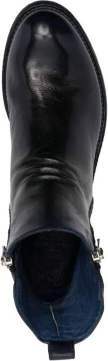 Officine Creative block-heel leather boots Black