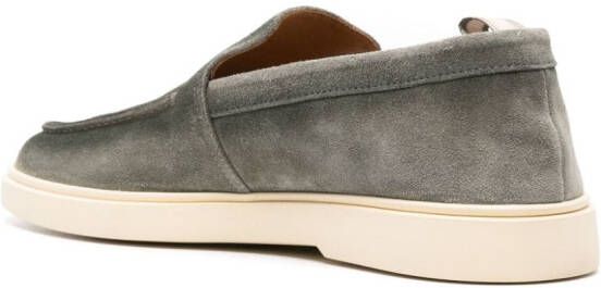 Officine Creative Bones 002 suede loafers Green