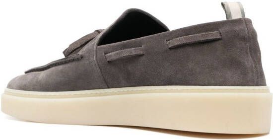 Officine Creative bow-detail suede loafers Grey