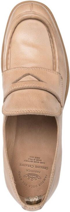 Officine Creative Calixte 020 leather penny loafers Neutrals