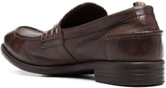 Officine Creative Calixte 042 leather penny loafers Brown