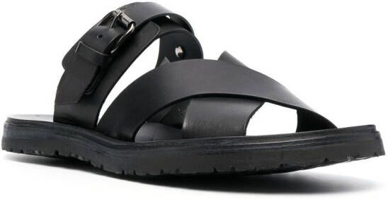 Officine Creative Chios 008 leather sandals Black