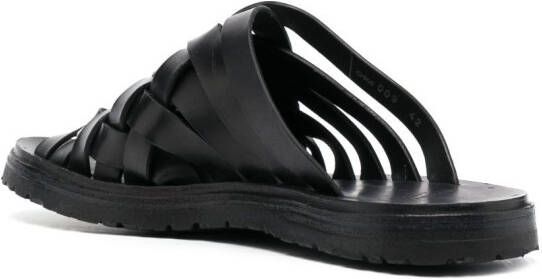 Officine Creative Chios 009 leather sandals Black