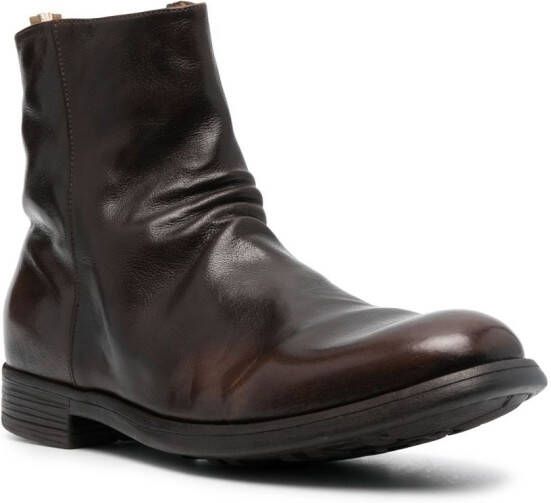 Officine Creative Chronicle 005 leather ankle boots Brown