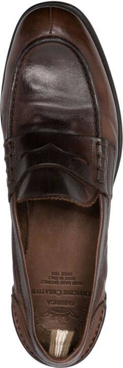 Officine Creative Chronicle leather Penny loafers Brown