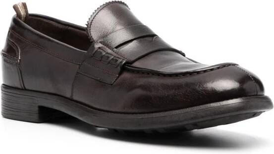 Officine Creative Chronicle leather Penny loafers Brown