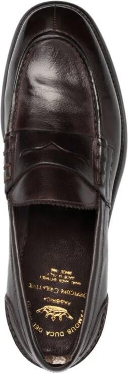 Officine Creative Chronicle leather Penny loafers Brown