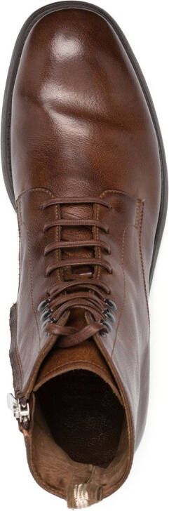 Officine Creative Chronicle zipped leather boots Brown