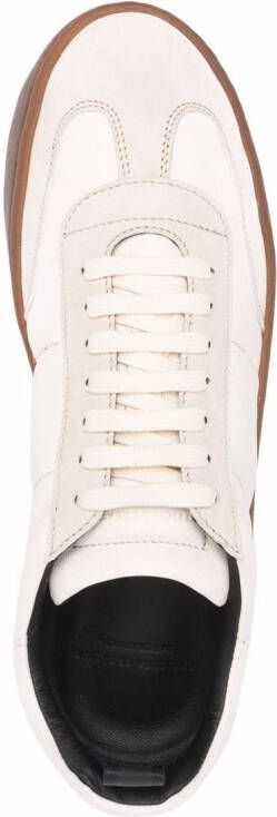 Officine Creative combined leather sneakers Neutrals