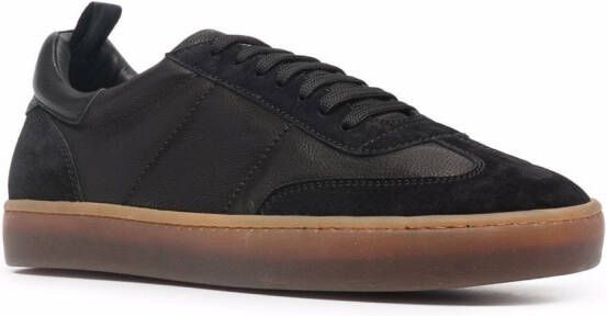 Officine Creative combined leather sneakers Black