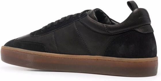 Officine Creative combined leather sneakers Black