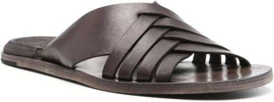 Officine Creative Contraire leather sandals Brown