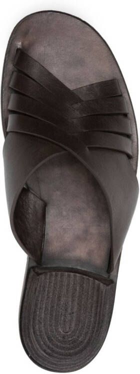 Officine Creative Contraire leather sandals Brown