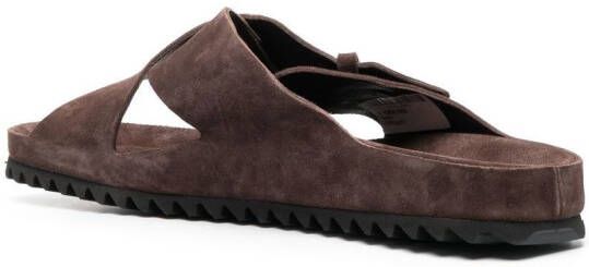 Officine Creative cross-over strap suede sandals Brown