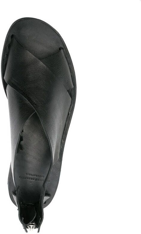 Officine Creative crossover flat sandals Black