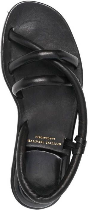 Officine Creative Cybille 003 leather sandals Black
